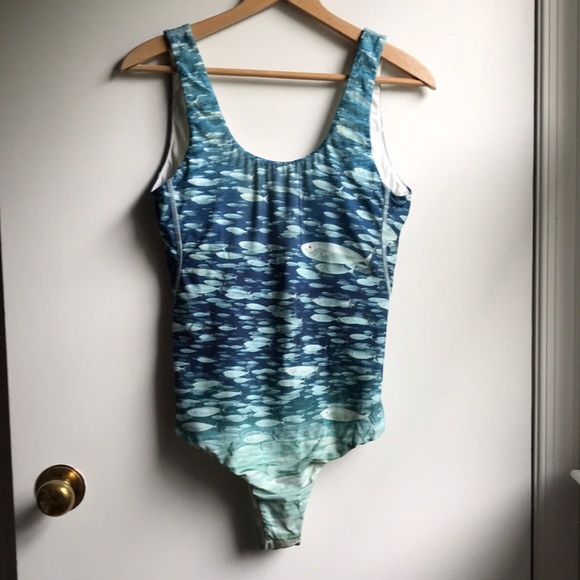 Hurley X Clark Little Women’s One Piece Swimsuit Bodysuit NWT Cheeky bottom sz L - Picture 2 of 9